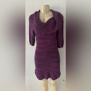 Mudd purple turtleneck sweatee dress fall/winter sexy party cocktail midi